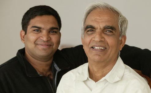 Desikachar with his son Kausthub
(Source: ascent magazine)