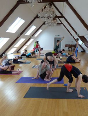 Practicing Mysore at Sampurna Mysore Class at Sampurna, Schlangenbad