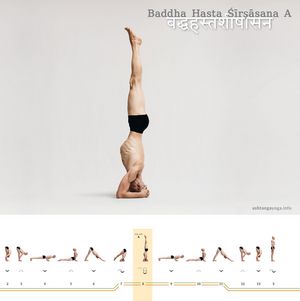 Baddha Hasta Shirshasana A