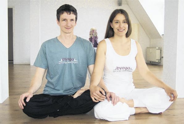 The new managers of the Byoga Studio in Sindelfingen Martin Wagner and his wife Anna Celia Schlotter. (Image: Wegner)