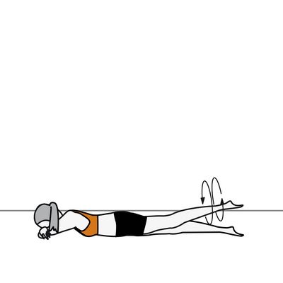 Circling the legs prone position