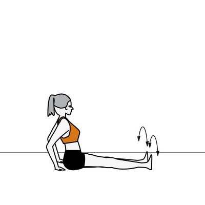 Loosen up the legs in a seated position