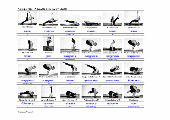 Ashtanga Poses Chart