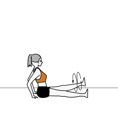 Circeling legs in a seated position