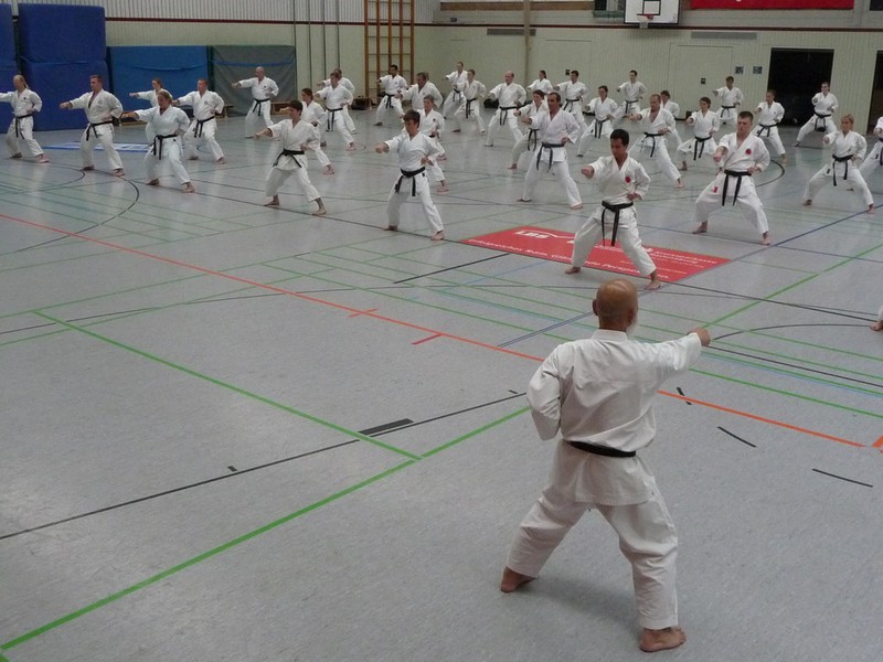 Techniktraining mit dem Cheftrainer des Deutschen JKA-Bundes, Sensei Video Ochi